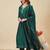 Green party wear embroidery vichitra silk blend kurta with pant and dupatta