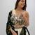 Black&Green Rayon Readymade Navratri Lehenga Choli with Embroidery & Miroor Work