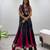 Navy&Magenta Rayon Readymade Navratri Lehenga Choli with Embroidery & Miroor Work