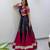 Navy&Magenta Rayon Readymade Navratri Lehenga Choli with Embroidery & Miroor Work