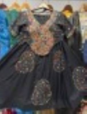 Black Rayon Readymade Navratri Lehenga Choli with Embroidery & Miroor Work 4