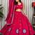 Rani Silk Blend Readymade Navratri Lehenga Choli with Embroidery & Thread Work