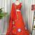 Orange Silk Blend Readymade Navratri Lehenga Choli with Embroidery & Thread Work