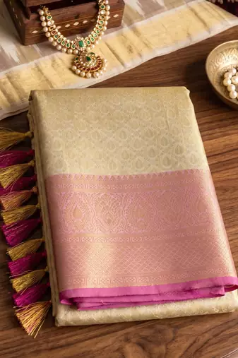 purple silk blend kanchipuram silk woven saree