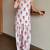 White floral printed pure cotton sleeveless kurta with farshi salwar for women