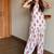 White floral printed pure cotton sleeveless kurta with farshi salwar for women