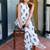 White floral printed pure cotton sleeveless kurta farshi salwar set for women