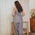 Grey floral printed pure cotton sleeveless v-neck kurta farshi salwar set for women