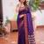 purple silk blend zari woven saree