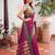 magenta silk blend zari woven saree