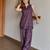 Wine floral printed pure cotton sleeveless kurta farshi salwar set for women