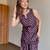Wine floral printed pure cotton sleeveless kurta farshi salwar set for women