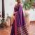 purple silk blend zari woven saree