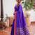 royal-blue silk blend zari woven saree