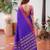 royal-blue silk blend zari woven saree