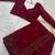 Wine georgette sequins work embroidered saree