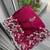 Wine silk blend resham embroidery embroidered saree
