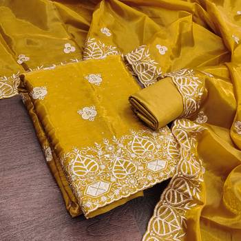  embroidered jimmy choo silk unstitched dress material with scalloped dupatta 4