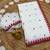 white cotton thread work embroidered saree