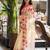 cream silk blend floral printed saree