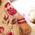 cream silk blend floral printed saree