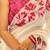 cream silk blend floral printed saree
