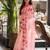 pink silk blend floral printed saree