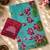 light-blue silk blend floral printed saree