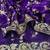 Dark-purple silk blend zari work embroidered saree