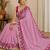 Pink silk blend lehariya printed saree