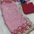 Pink silk blend lehariya printed saree