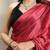 Maroon silk blend abstract print printed saree