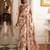 cream silk blend floral printed saree