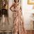 cream silk blend floral printed saree