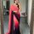 pink georgette ombre plain saree