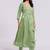 Stylish green asymmetrical kurta set