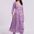 Lavender angrakha style v-neck kurta set