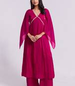 Elegant pink kurta palazzo set