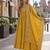 mustard silk blend readymade anarkali suit with embroidery & sequence work