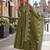 mehendi silk blend readymade anarkali suit with embroidery & sequence work