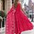 rani silk blend readymade anarkali suit with embroidery & sequence work