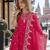 rani silk blend readymade anarkali suit with embroidery & sequence work
