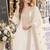 white silk blend readymade suit with embroidery & sequence work