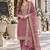 pink silk blend readymade suit with embroidery & sequence work