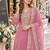 pink silk blend readymade suit with embroidery & sequence work