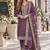 purple silk blend readymade suit with embroidery & sequence work