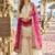 white&pink silk blend readymade suit with embroidery & sequence work