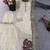 white&black silk blend readymade suit with embroidery & sequence work