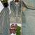 blue silk blend readymade suit with embroidery & sequence work