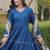 Designer reyon gown with gota patti & lumpy lace work with viscose jacquard dupatta | free size 38-44